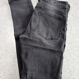 Mens Silver Jeans Slim Straight Black Washed Denim